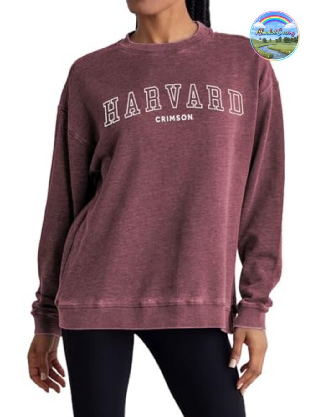 Oversized Dropped Shoulder Crewneck Fleece Sweatshirt 60% Cotton 40% Polyester